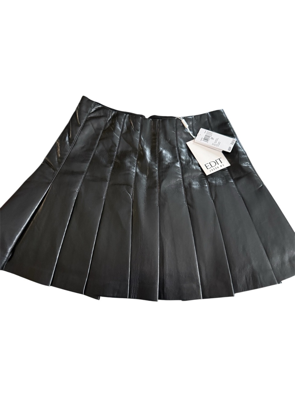 NWT Edit by Jason Wu faux leather pleated skirt